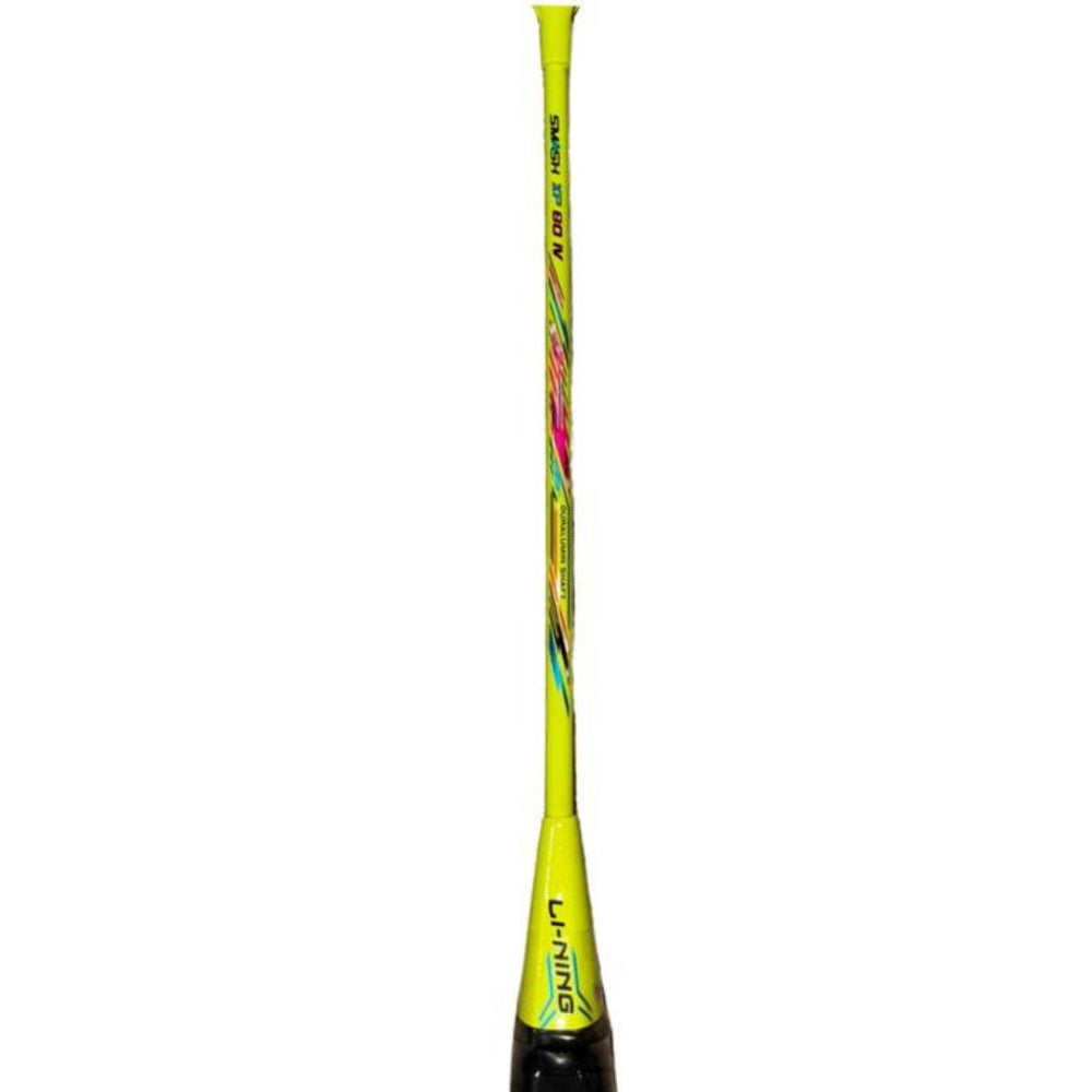 Li-Ning Smash XP 80 IV AYPU169-1 Strung Badminton Racquet, G5 Lightweight, Lime/Green, with Half Cover – Beginner All-Round Control - Best Price online Prokicksports.com