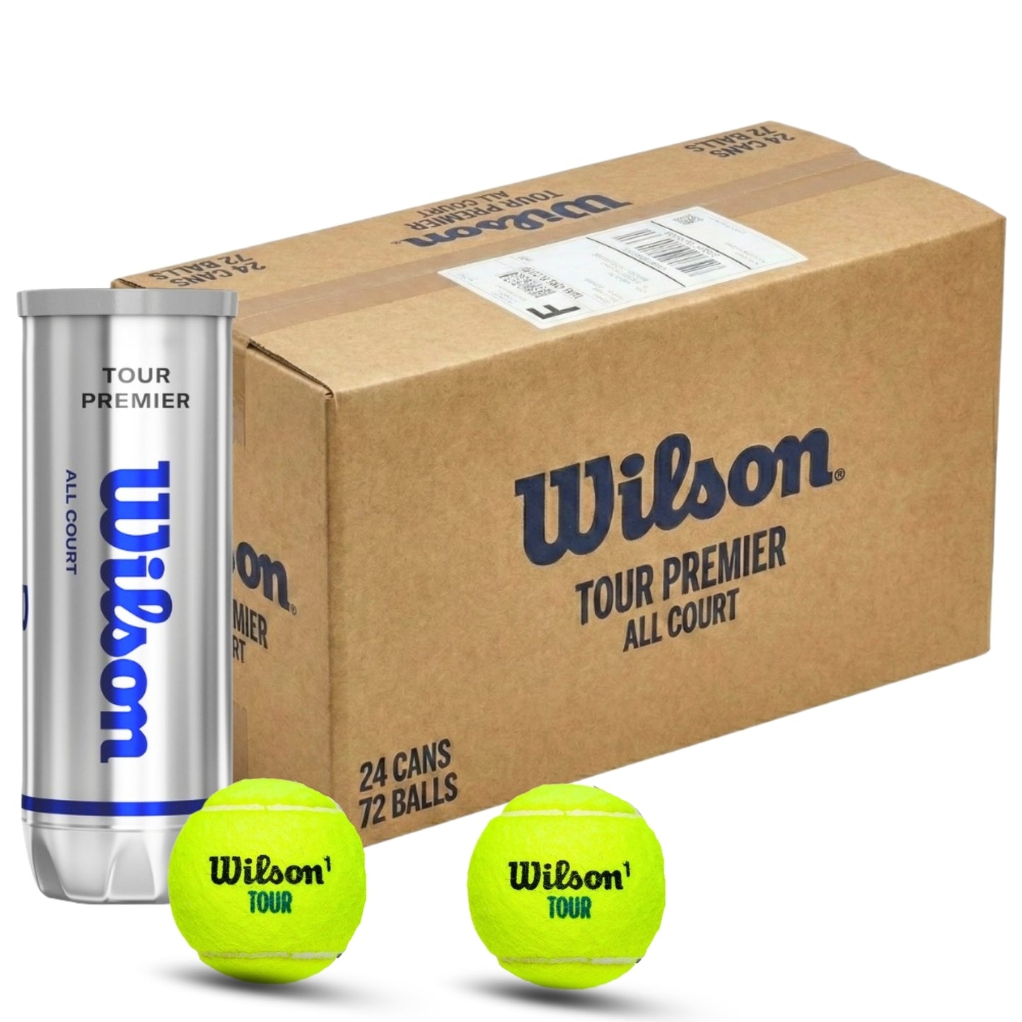 Wilson Tour Premier Tennis Balls Carton (24 Cans) - Best Price online Prokicksports.com