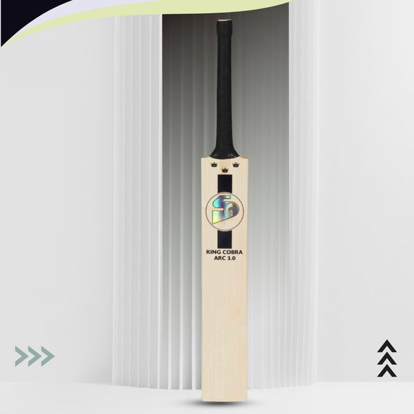 SG King Cobra Arc 3.0 English Willow Cricket Bat – SH | Thick Edges, Extended Sweet Spot & Premium Sarawak Cane Handle | Ideal for Advanced Players