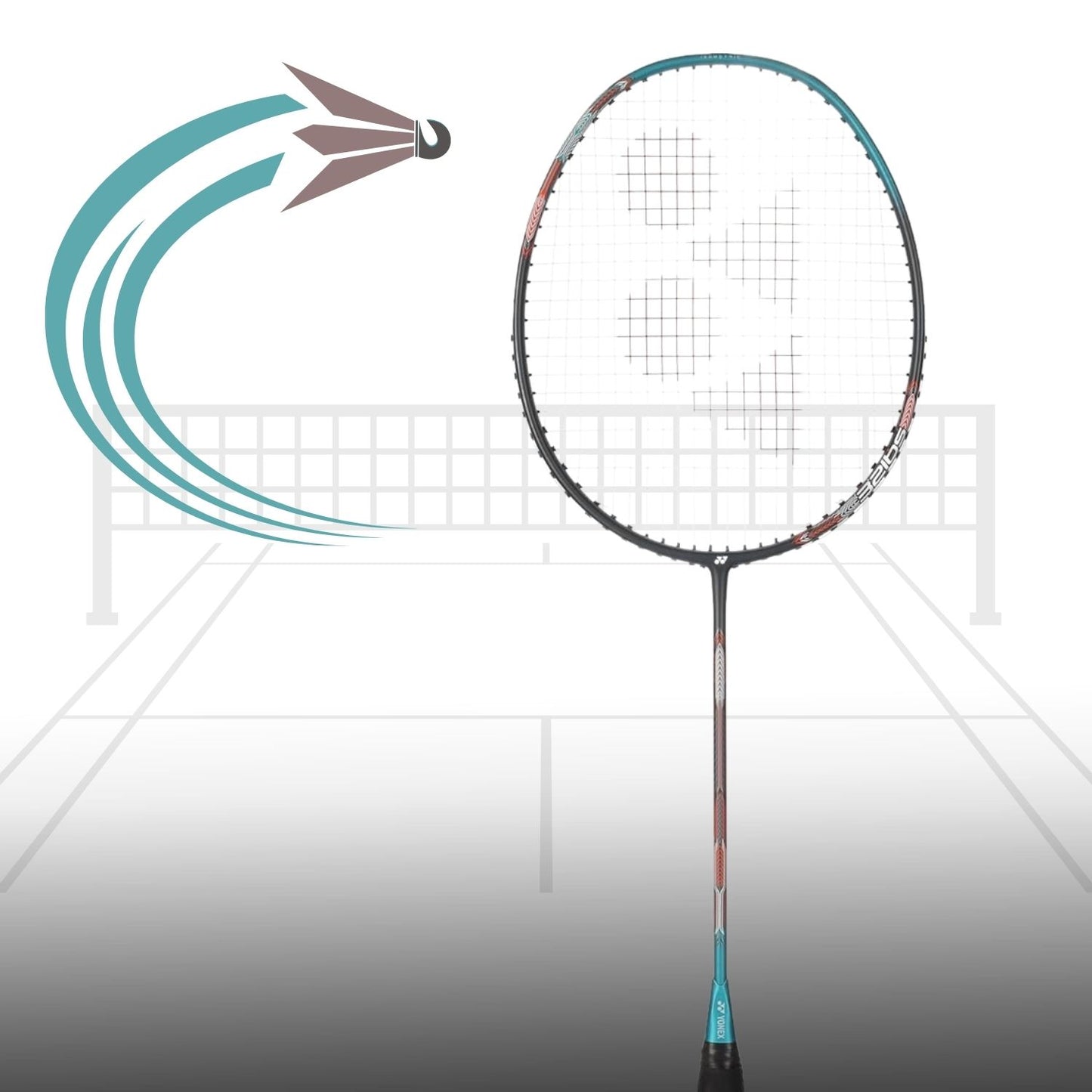 YONEX Astrox Attack 9 Strung Badminton Racquet | Head-Heavy Power | Isometric Head | Graphite Shaft | G4 Grip (4U)