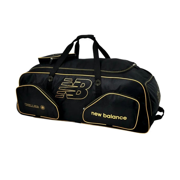 New Balance Sports 8i Cricket Kit Wheelie Bag – Black | Spacious & Durable Gear Bag with Smooth Wheels for Easy Transport