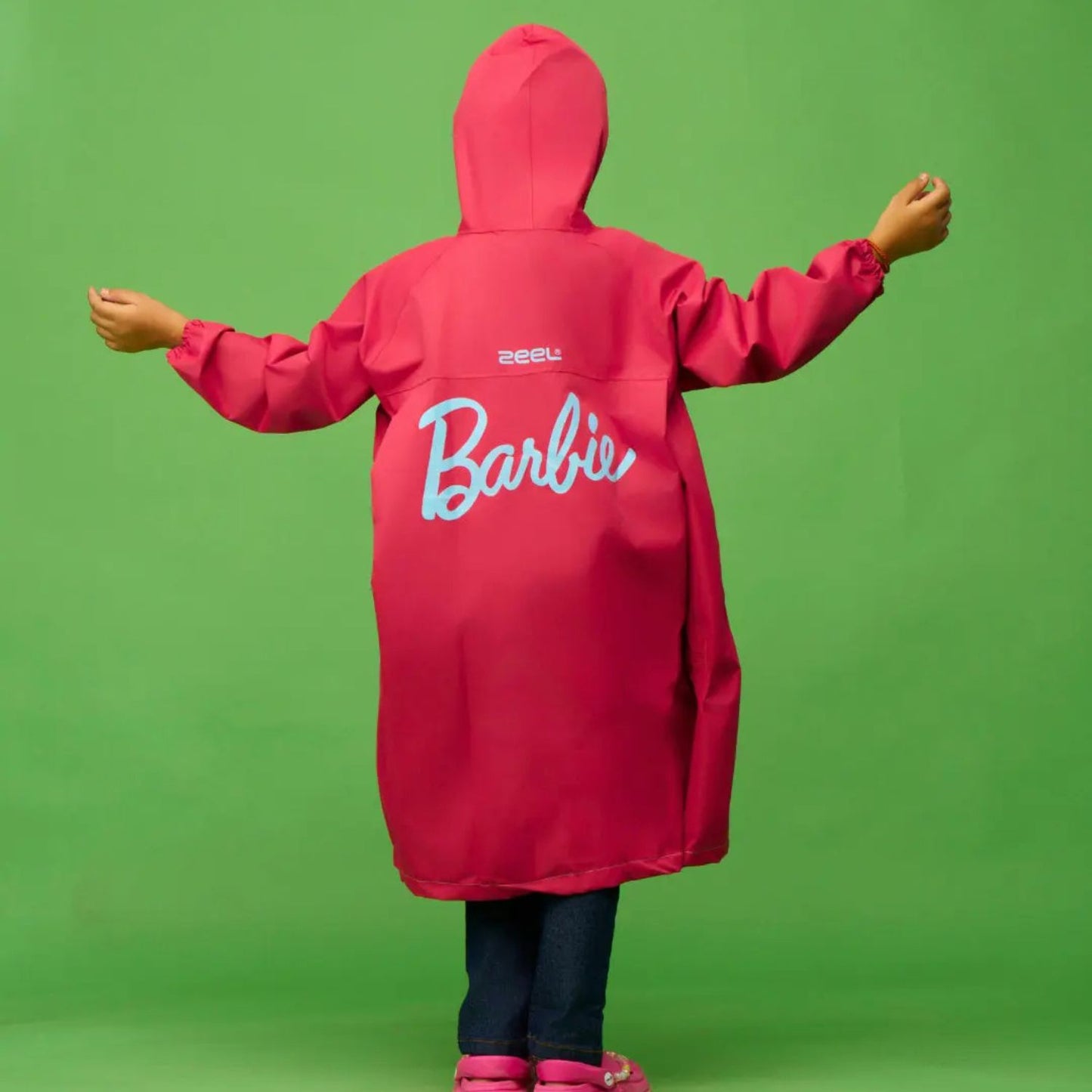 Zeel Barbie Fashionista Girls Raincoat | Waterproof Hooded Jacket for Kids | Cute & Stylish Rain Protection - Best Price online Prokicksports.com