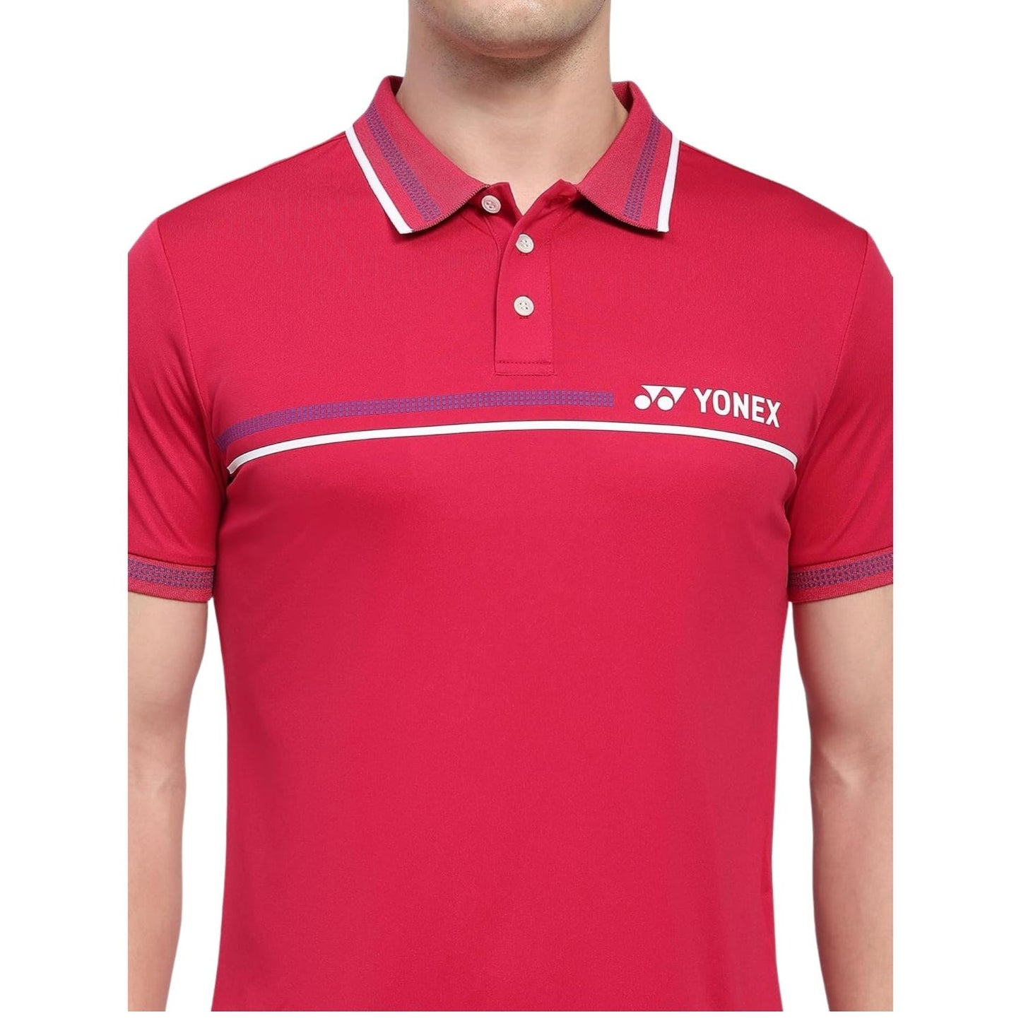 Yonex 2736 Easy4 Men's Polo T-Shirt White | TruDry Quick Dry, Breathable Fleecy Polyester | Athletic Polo Collar Tee for Badminton, Tennis, Gym & Multi-Sport - Best Price online Prokicksports.com