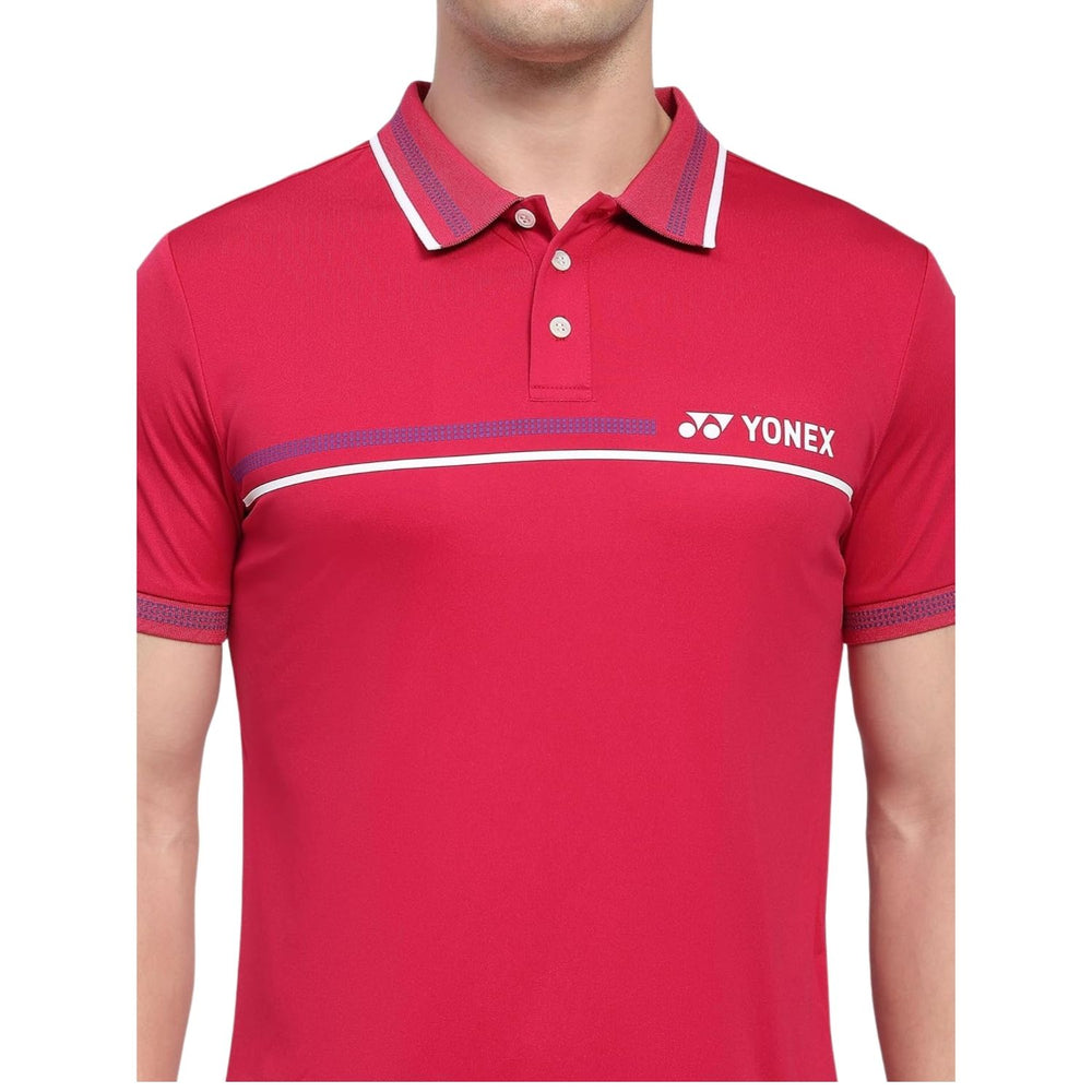 Yonex 2736 Easy4 Men's Polo T-Shirt White | TruDry Quick Dry, Breathable Fleecy Polyester | Athletic Polo Collar Tee for Badminton, Tennis, Gym & Multi-Sport - Best Price online Prokicksports.com