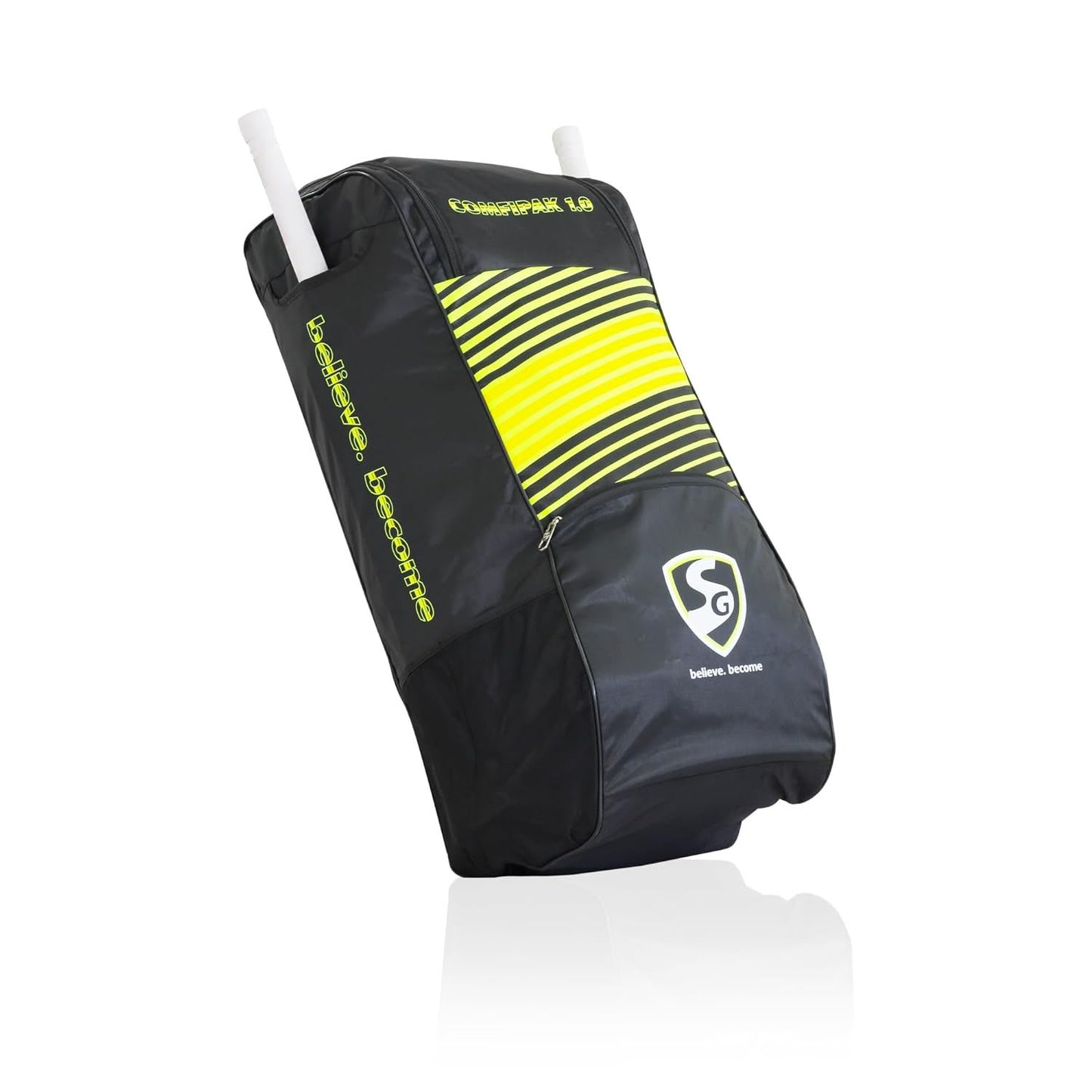 SG ComfiPak 1.0 Duffle Cricket Kitbag, Large - Black/F. Yellow - Best Price online Prokicksports.com