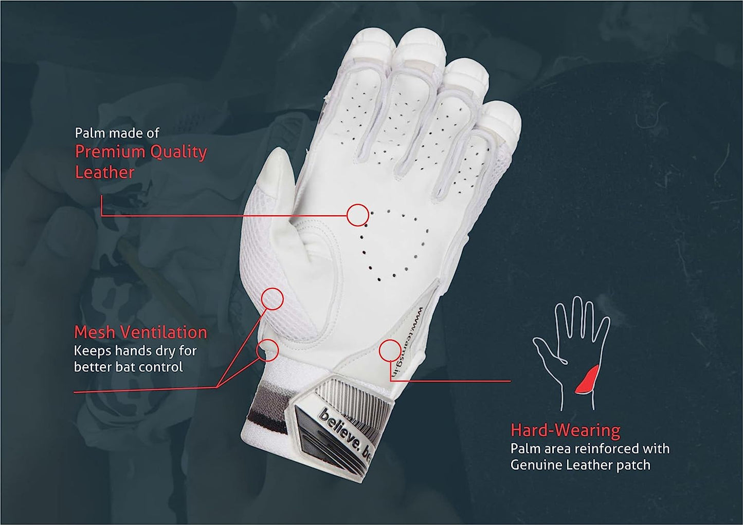 SG KLR LITE LH Batting Gloves - Best Price online Prokicksports.com