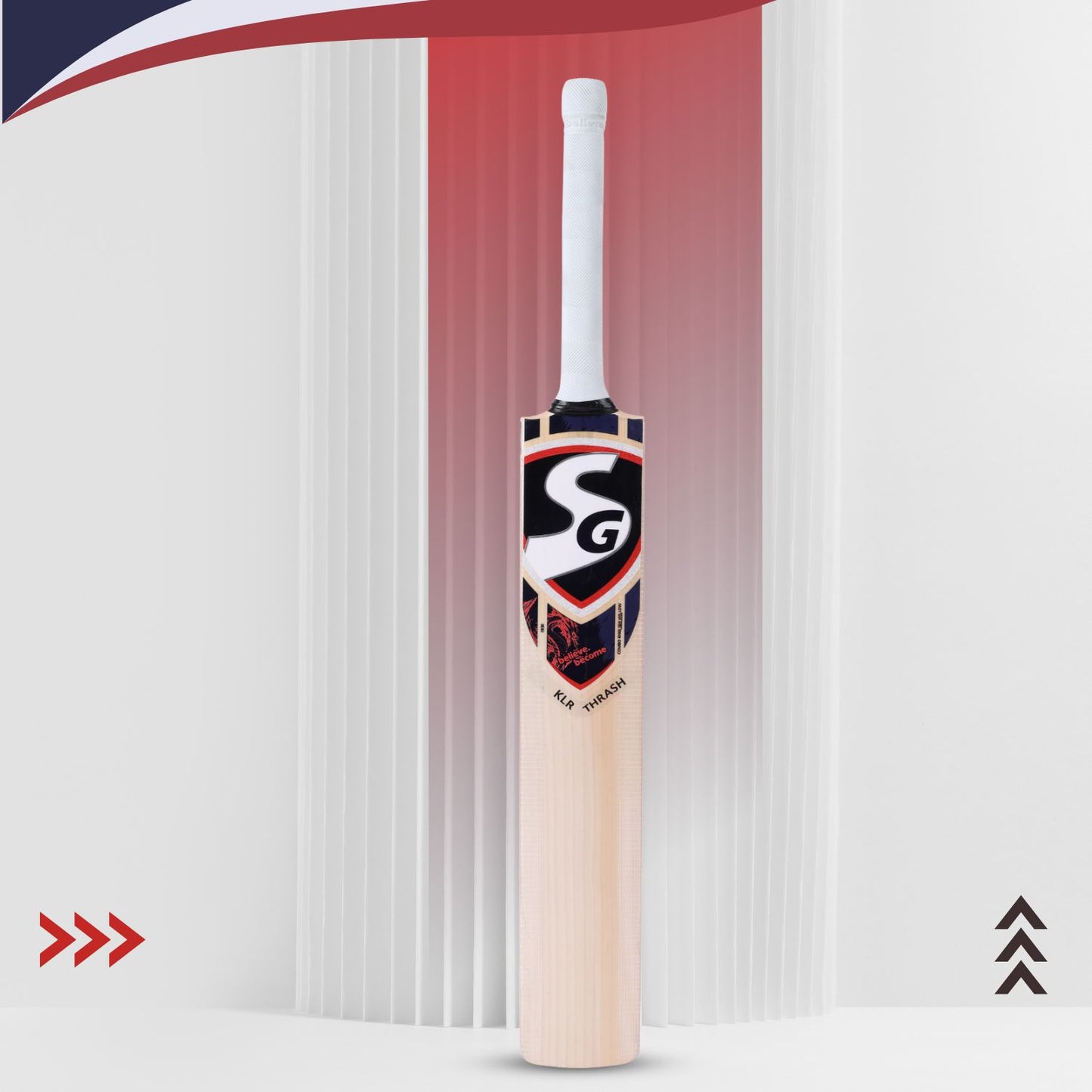 SG KLR Thrash Combo English Willow Cricket Bat | Grade 2 Willow | Power Hitter's Design (1250-1350g) | 45mm Thick Edges | Semi-Knocked - Best Price online Prokicksports.com