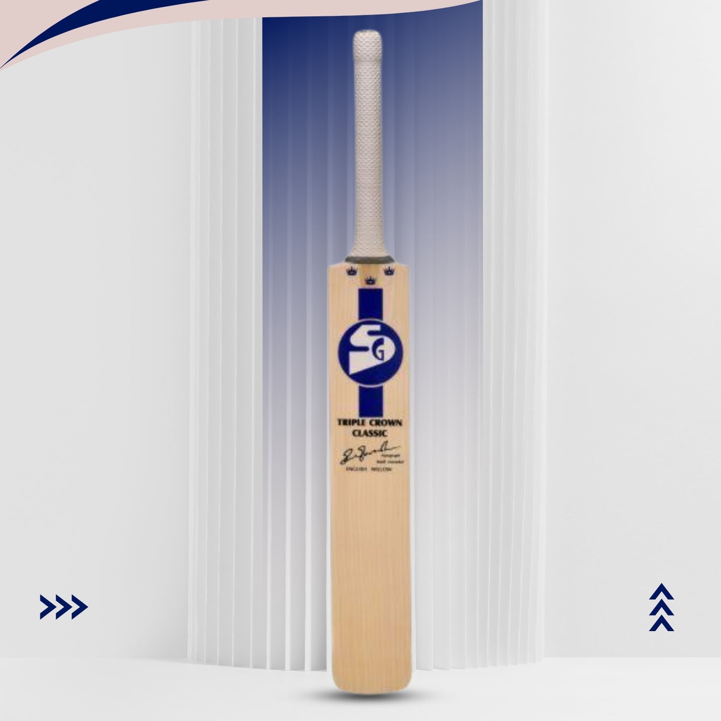 SG Triple Crown Classic English Willow top grade 1 Cricket Bat - Best Price online Prokicksports.com