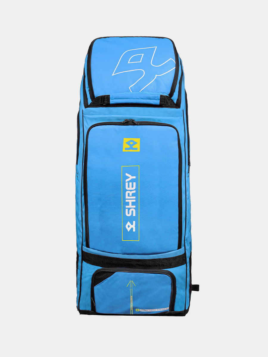 Shrey 3360 Legacy Duffle Wheelie 80 Cricket Kitbag | 2 Bat Capacity, Coated PU Fabric & Smooth Wheels - Best Price online Prokicksports.com