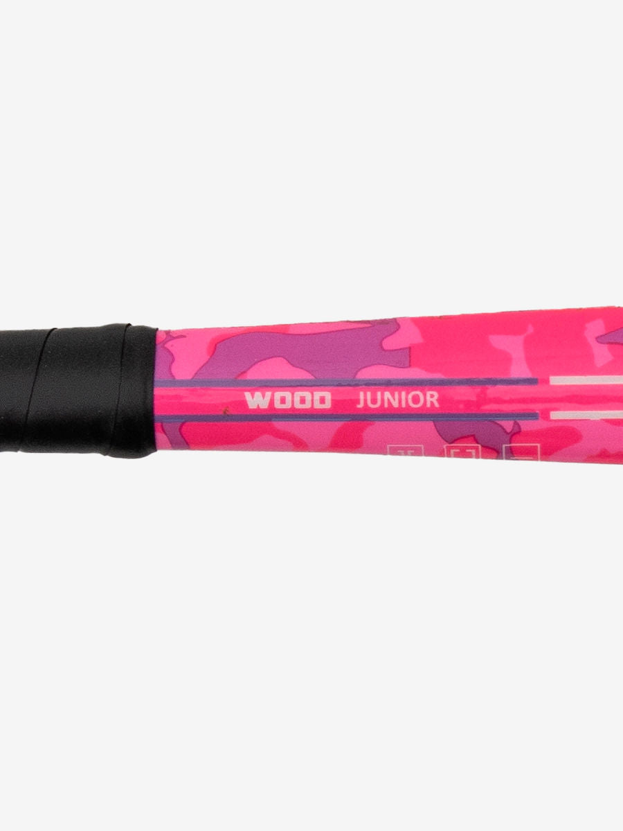 Shrey Classic Wooden Hockey Stick | Reinforced Glass Fibre, Traditional Wooden Build | Pink, 36.5 inch - Best Price online Prokicksports.com
