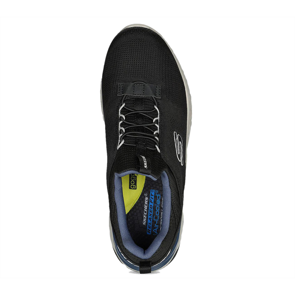 Skechers Bismark‑Merkell Men’s Mesh Running Shoe – Relaxed-Fit Slip-On with Goga Mat Arch & Air-Cooled Memory Foam - Best Price online Prokicksports.com