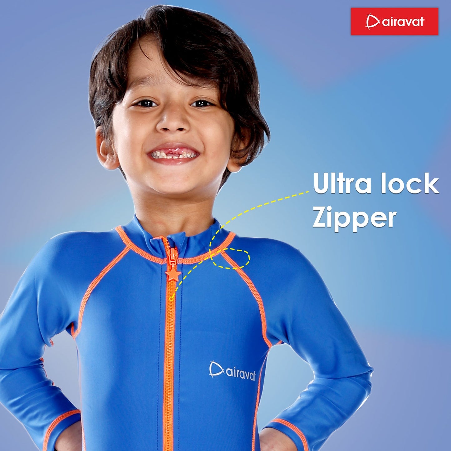 Airavat 1508 Children's Full-Body Swimwear | UV Protection, Quick-Dry & Stretchable | Comfortable One-Piece Swimsuit for Boys & Girls - Best Price online Prokicksports.com