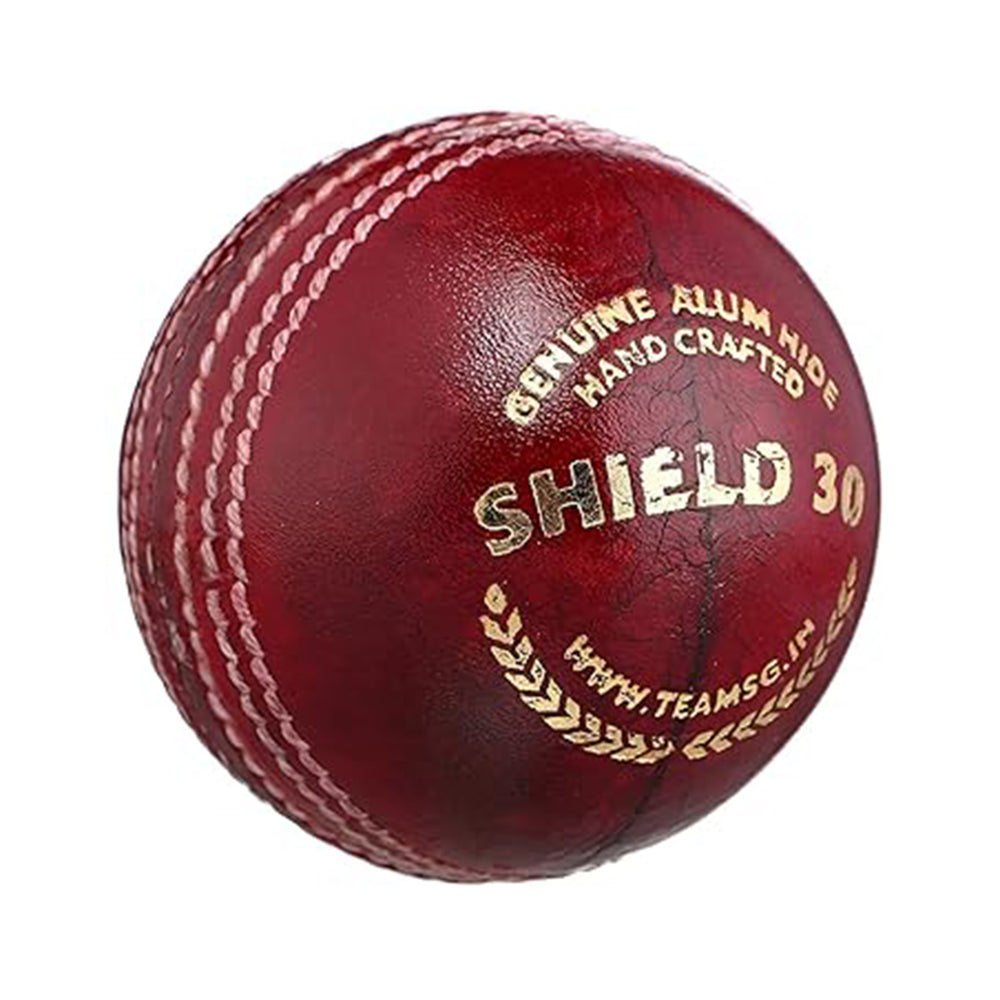 SG Shield 30 Waterproof Cricket Leather Ball- Durable, All-Weather Match Ball for Professional & Club Cricket- 1PC - Best Price online Prokicksports.com