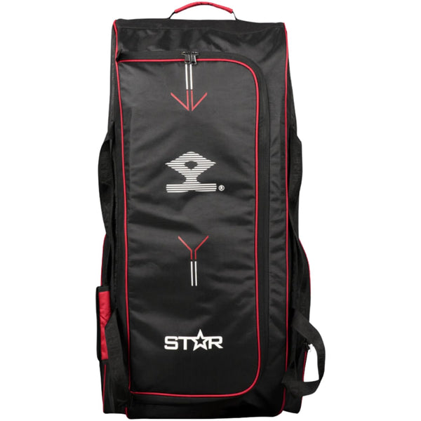 Shrey Star Wheelie 2.0 Cricket Kitbag, Black/Red