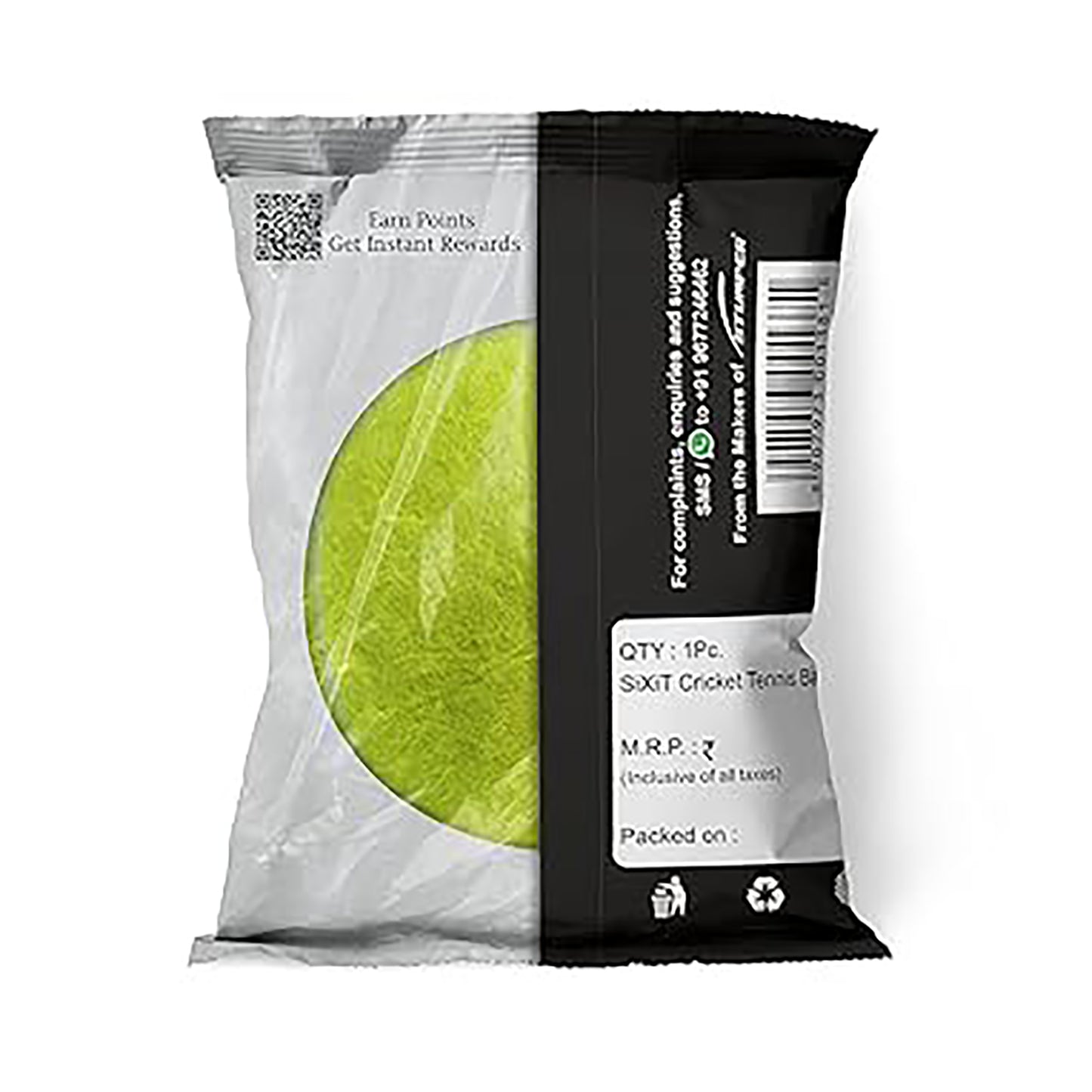 Sixit Lite Cricket Tennis Ball - Pack of 6, Green, Standard Size, Durable Rubber Material, Ideal for Practice and Casual Play - Best Price online Prokicksports.com