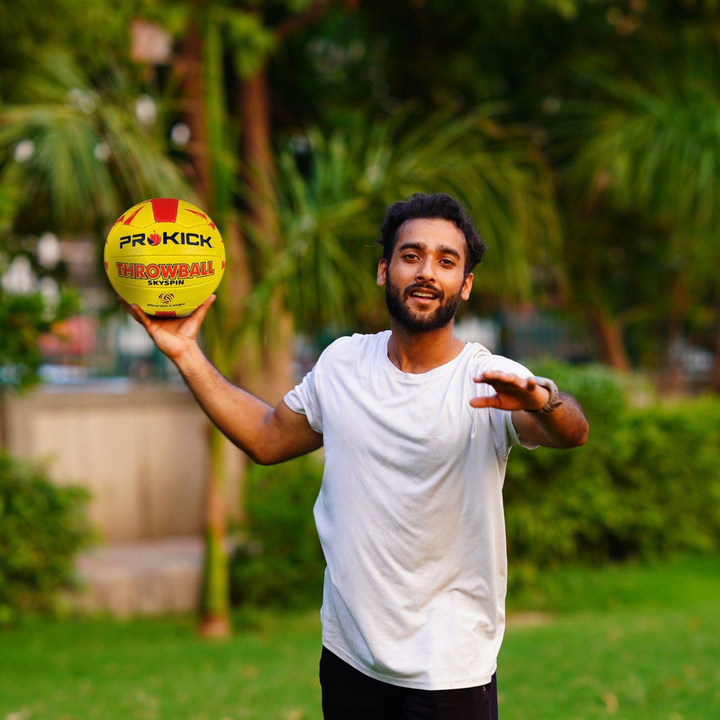 Prokick Skyspin Throwball, Yellow/Red - Size 5 (Indoor-Outdoor) - Best Price online Prokicksports.com