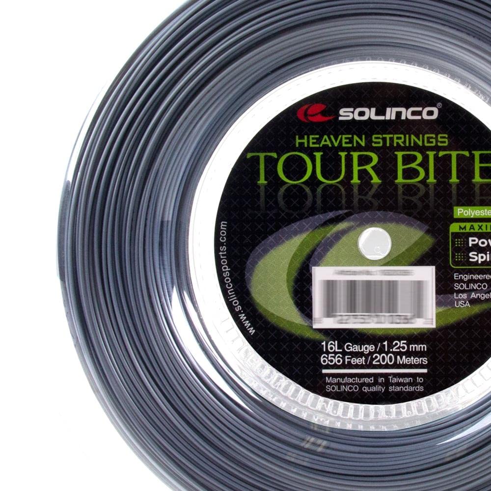 Solinco Tour Bite 200M Tennis String Reel, Grey - Best Price online Prokicksports.com