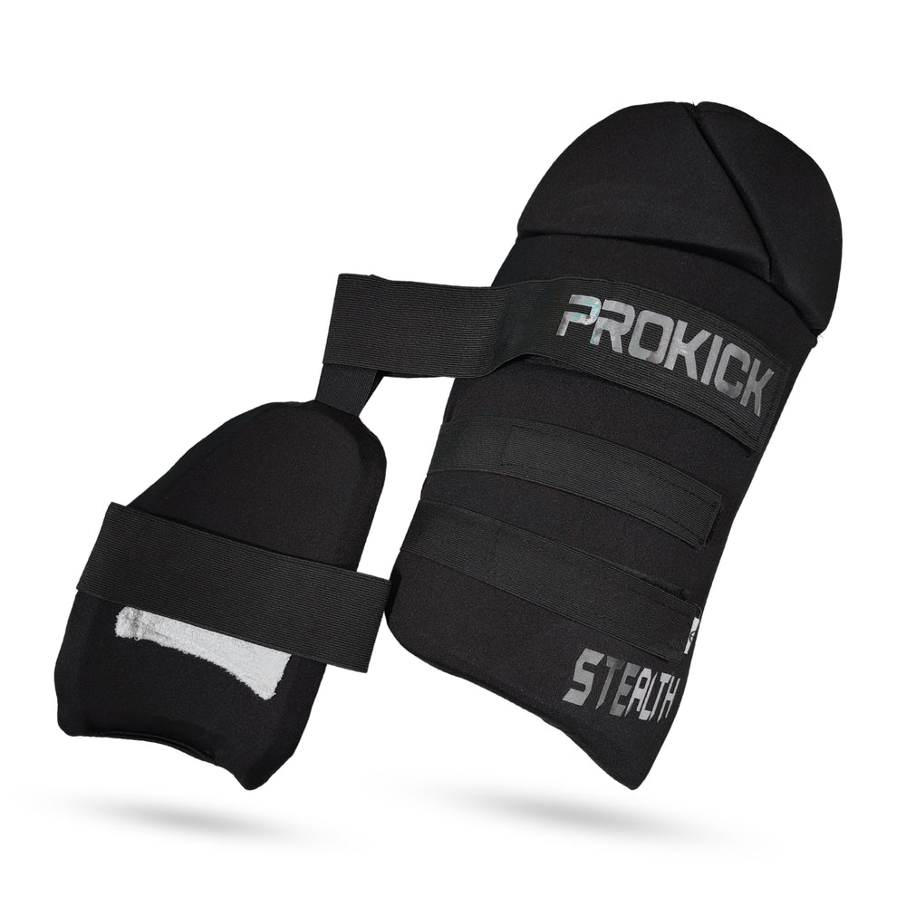Prokick Stealth Right Hand Combo Cricket Thigh Pad (Black) - Best Price online Prokicksports.com