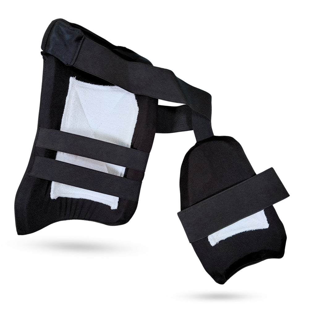 Prokick Stealth Left Hand Combo Cricket Thigh Pad (Black) - Best Price online Prokicksports.com