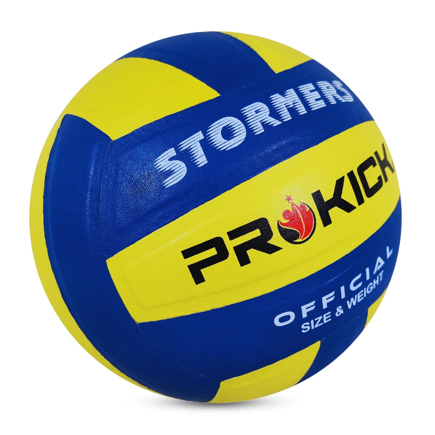 Prokick Stormers PU Pasted 18 Panels Volleyball, Blue/Yellow (Size 4) - Best Price online Prokicksports.com
