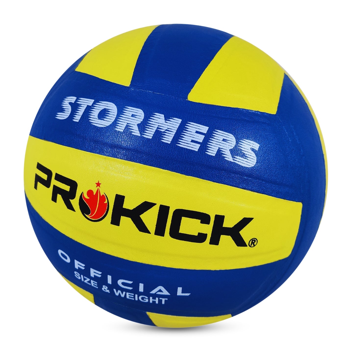 Prokick Stormers PU Pasted 18 Panels Volleyball, Blue/Yellow (Size 4) - Best Price online Prokicksports.com