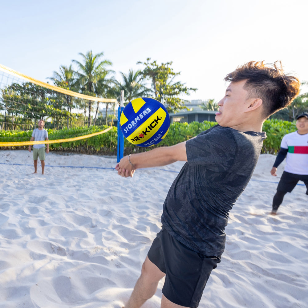 Prokick Stormers PU Pasted 18 Panels Volleyball, Blue/Yellow (Size 4) - Best Price online Prokicksports.com