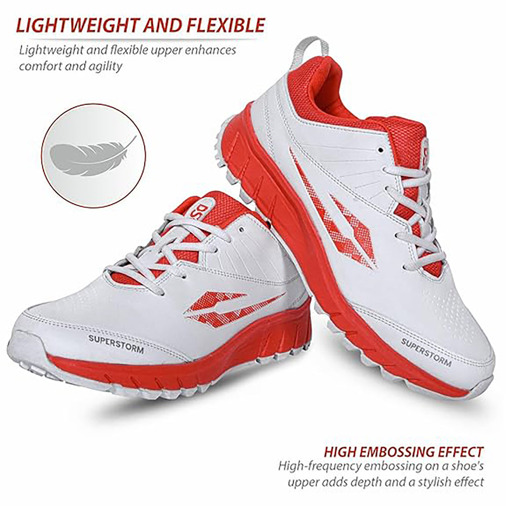 DSC Superstorm Cricket Shoes with Rubber Studs – Lightweight Durable Cricket Footwear for All Surfaces with Enhanced Grip, Comfort, and Performance - Best Price online Prokicksports.com