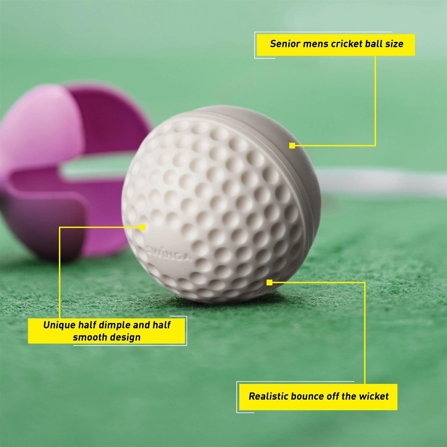 SG Swinga Technique Cricket Ball - White 1 Piece | Perfect for Swing Bowling Practice - Best Price online Prokicksports.com