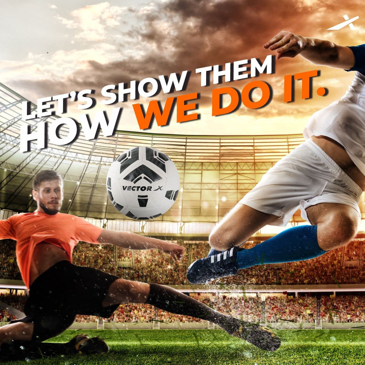 Vector X Synergy Thermo Fusion Football | Size 5 | Seamless PU Surface, Rubber Bladder, High Air Retention for Match & Training – All Weather Use - Best Price online Prokicksports.com