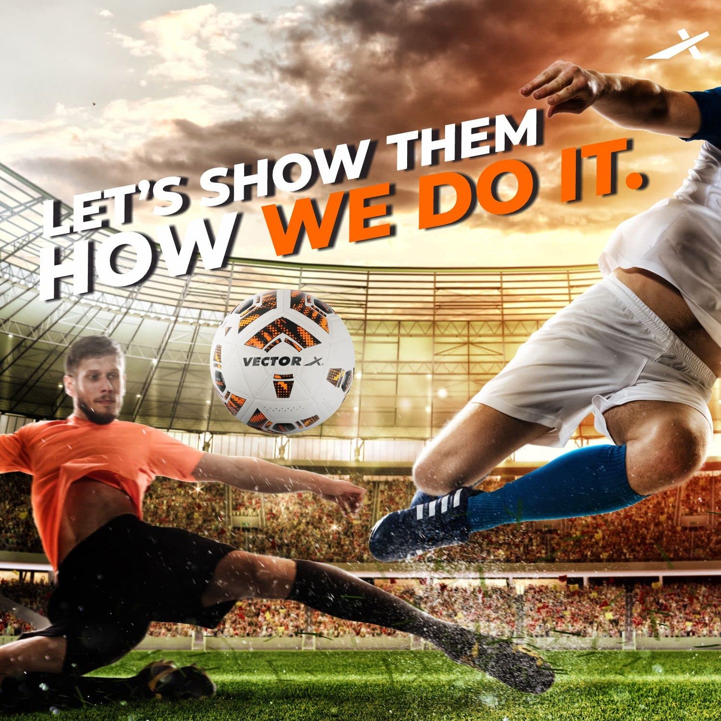 Vector X Synergy Thermo Fusion Football | Size 5 | Seamless PU Surface, Rubber Bladder, High Air Retention for Match & Training – All Weather Use - Best Price online Prokicksports.com