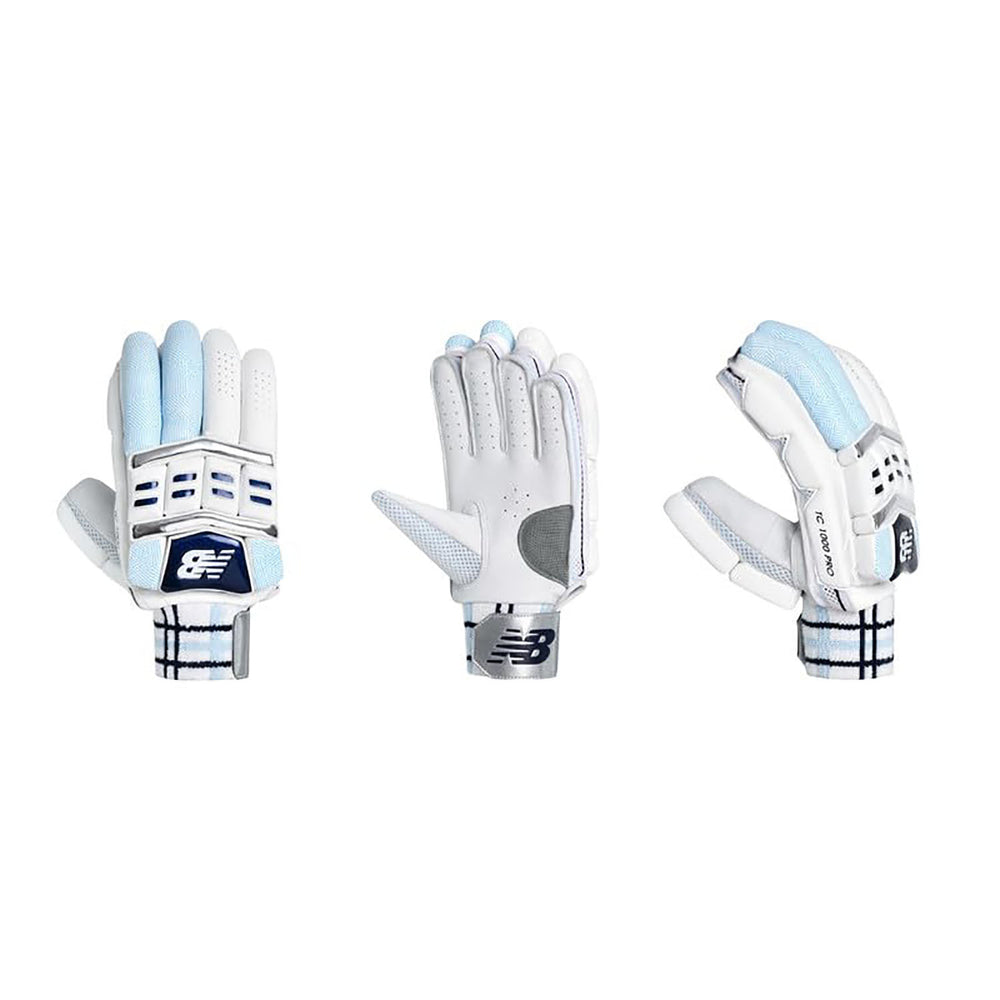 New Balance TC 10i Pro RH Batting Gloves – White/Blue Professional Cricket Gloves with Superior Grip, Comfort & Protection - Best Price online Prokicksports.com