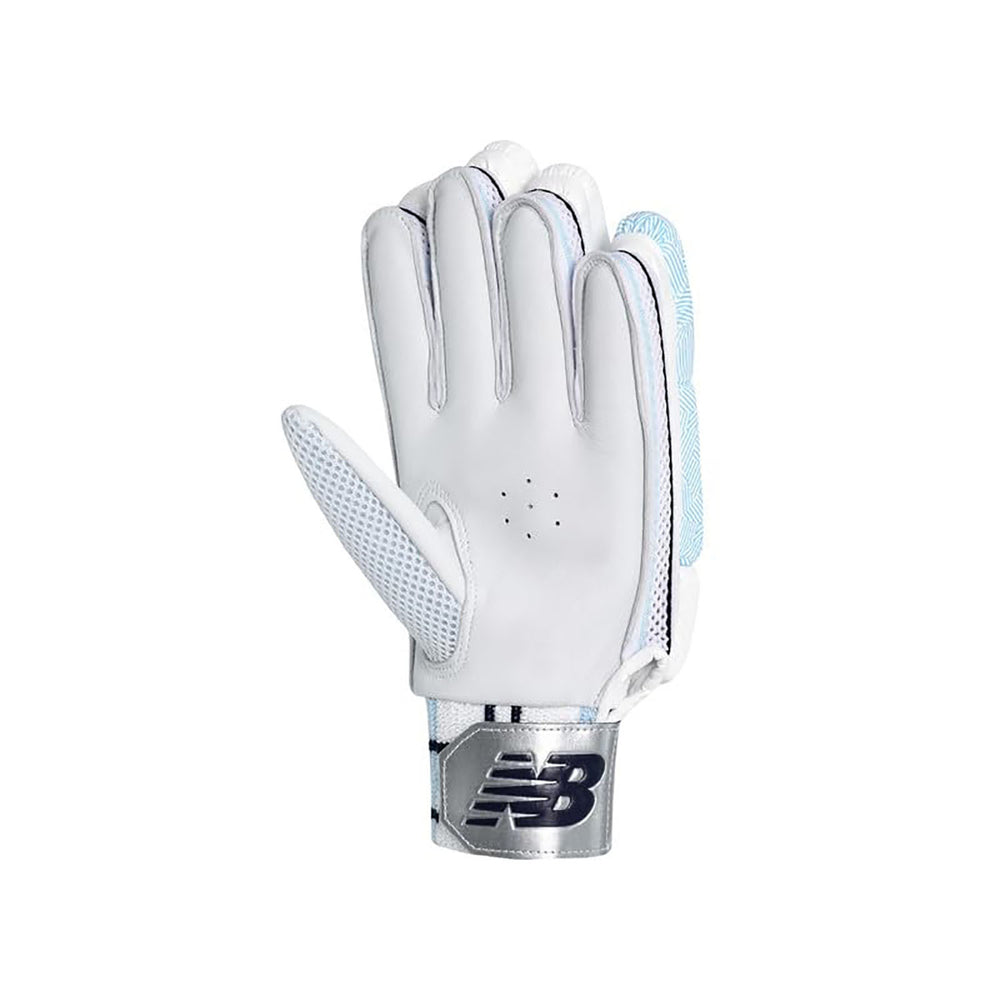 New Balance TC 5i RH Batting Gloves – White/Blue Cricket Gloves with Lightweight Padding, Flex Grip & Breathable Comfort - Best Price online Prokicksports.com