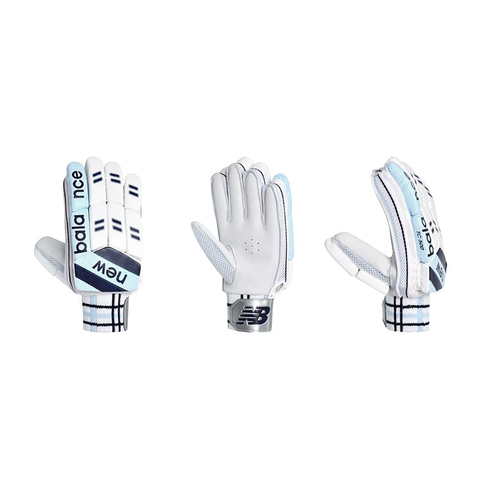 New Balance TC 5i RH Batting Gloves – White/Blue Cricket Gloves with Lightweight Padding, Flex Grip & Breathable Comfort - Best Price online Prokicksports.com