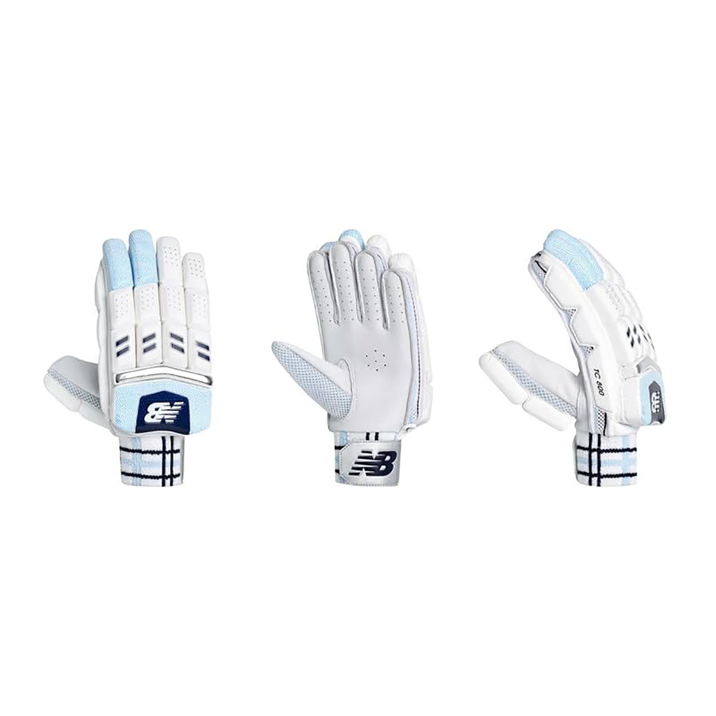 New Balance TC 8i Right-Hand Batting Gloves – Blue/White Lightweight Cricket Gloves for Grip, Protection & Comfort - Best Price online Prokicksports.com