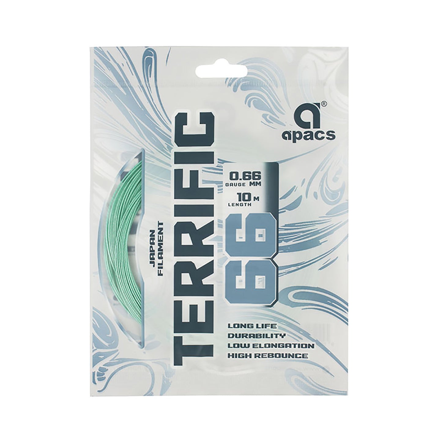 Apacs Terrific 66 Badminton String Assorted Colors – High Repulsion Durable Performance String for Fast, Powerful, and Control-Oriented Players - Best Price online Prokicksports.com