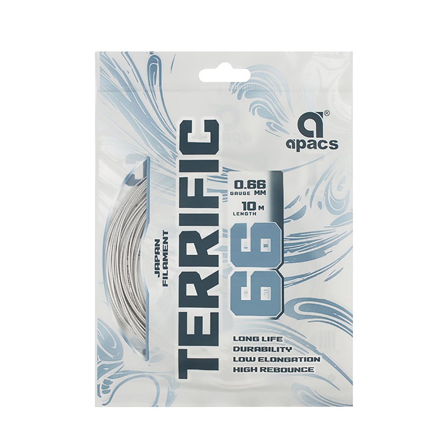 Apacs Terrific 66 Badminton String Assorted Colors – High Repulsion Durable Performance String for Fast, Powerful, and Control-Oriented Players - Best Price online Prokicksports.com