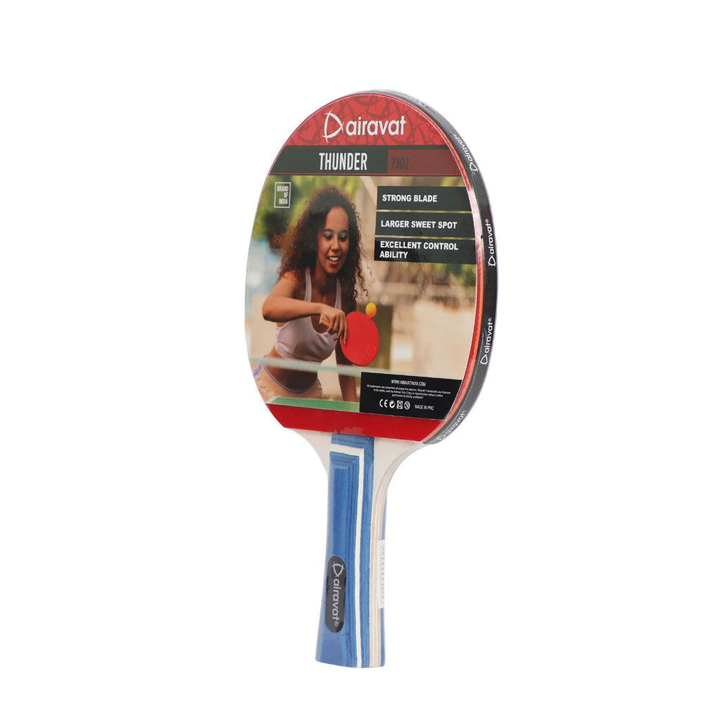 Airavat Thunder 7302 Table Tennis Racquet | Professional Ping Pong Bat for Speed & Spin | Lightweight TT Paddle for All Levels - Best Price online Prokicksports.com