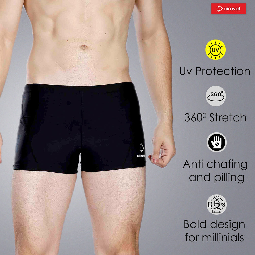 Airavat Zetus 1501 Men's Swimming Trunk | Quick-Dry, Stretchable & Comfortable Swimwear | Durable Fabric for Training & Leisure Swimming - Best Price online Prokicksports.com