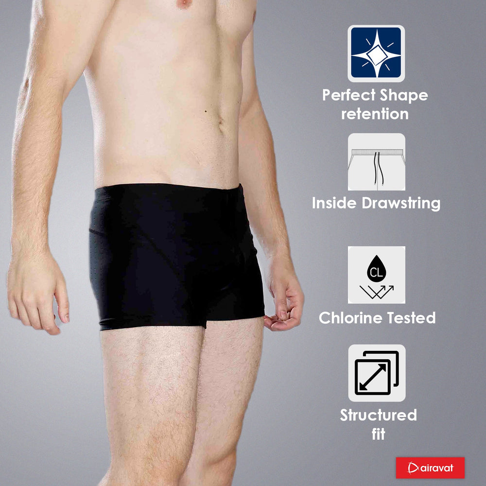 Airavat Zetus 1501 Men's Swimming Trunk | Quick-Dry, Stretchable & Comfortable Swimwear | Durable Fabric for Training & Leisure Swimming - Best Price online Prokicksports.com