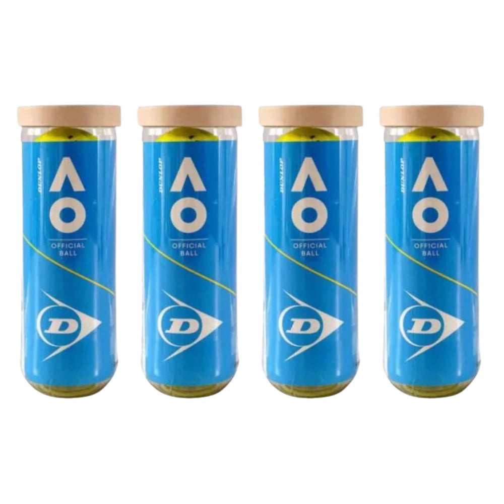 Dunlop Australian Open Tennis Balls Dozen (4 Cans) - Best Price online Prokicksports.com