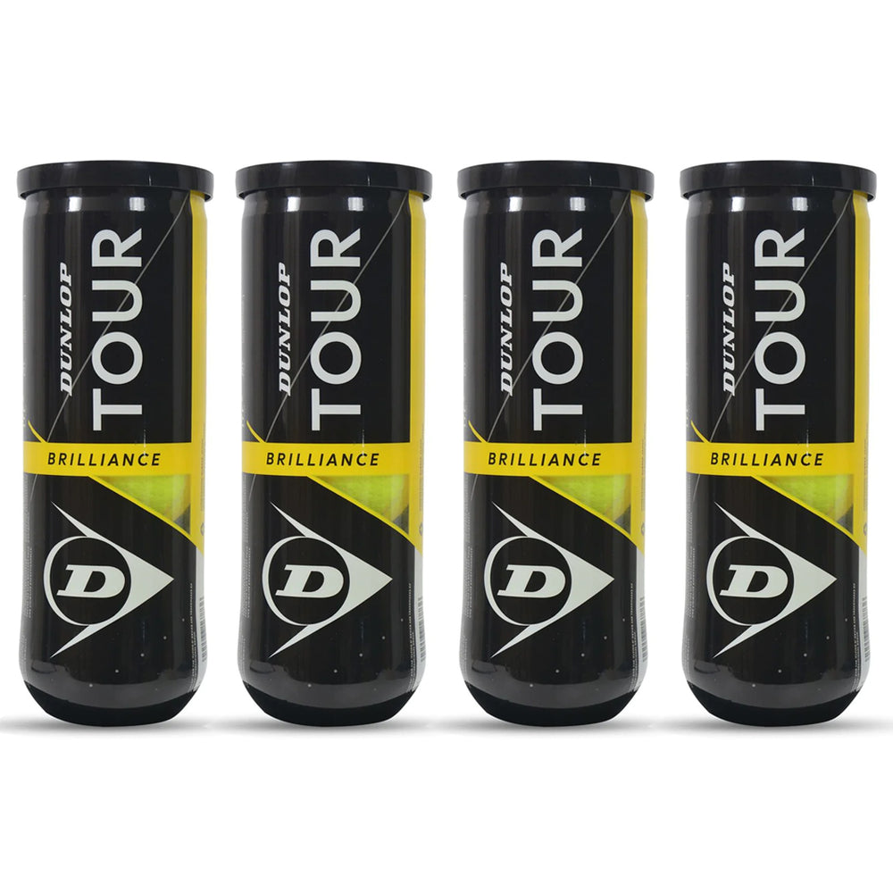 Dunlop Tour Brilliance Tennis Balls Dozen (4 Cans) - Best Price online Prokicksports.com