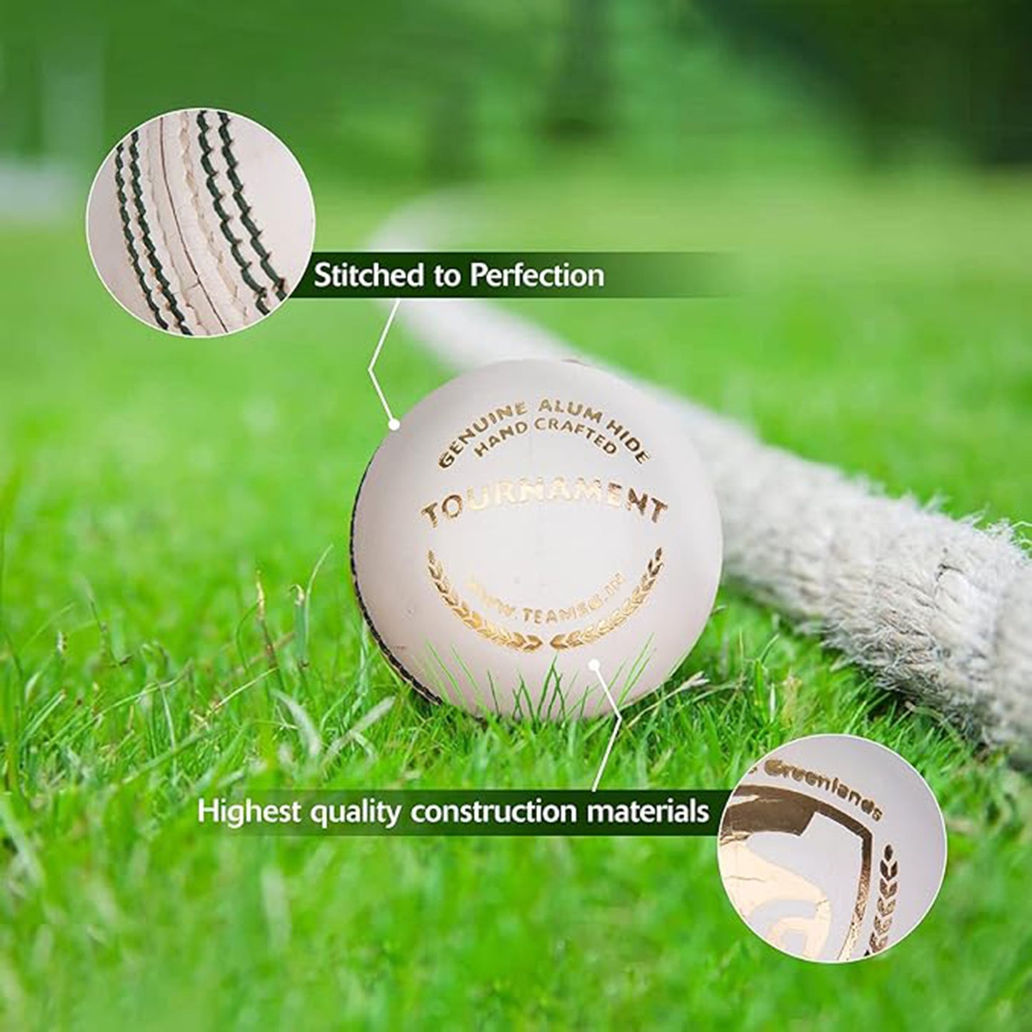 SG Tournament White Cricket Leather Ball- High-Quality Match Ball for Professional & Club Cricket - 1 Piece - Best Price online Prokicksports.com
