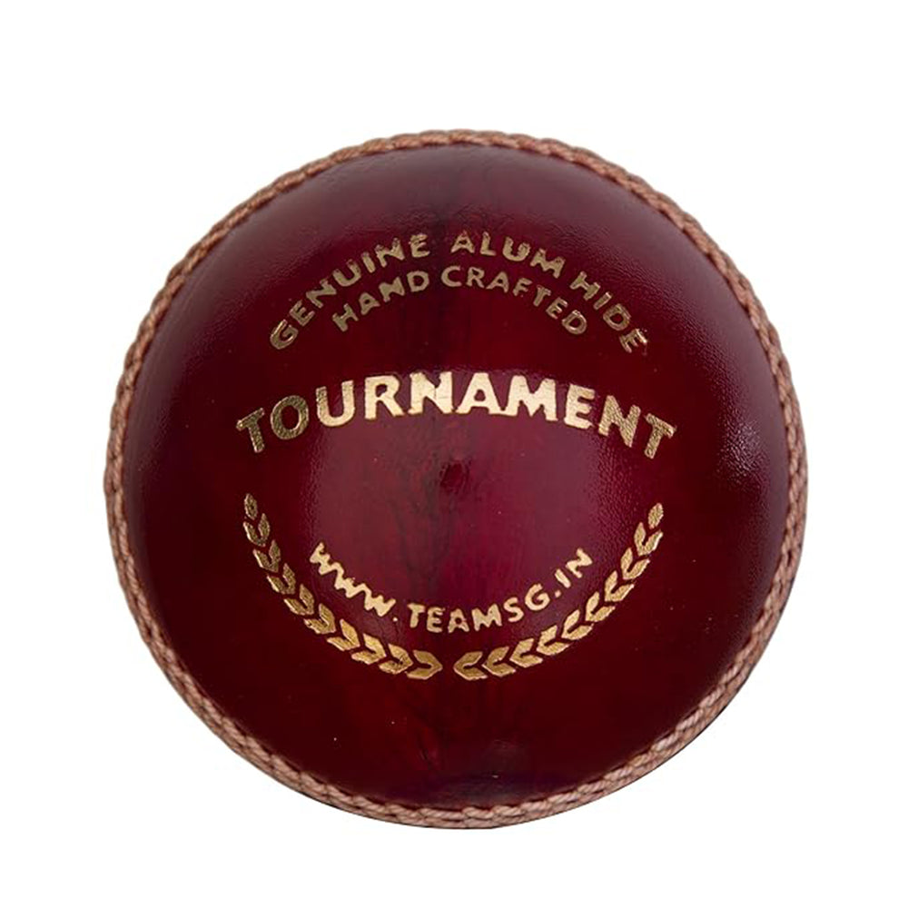 SG Tournament Red Cricket Leather Ball- High-Quality Match Ball for Professional & Club Cricket - 1 Piece - Best Price online Prokicksports.com