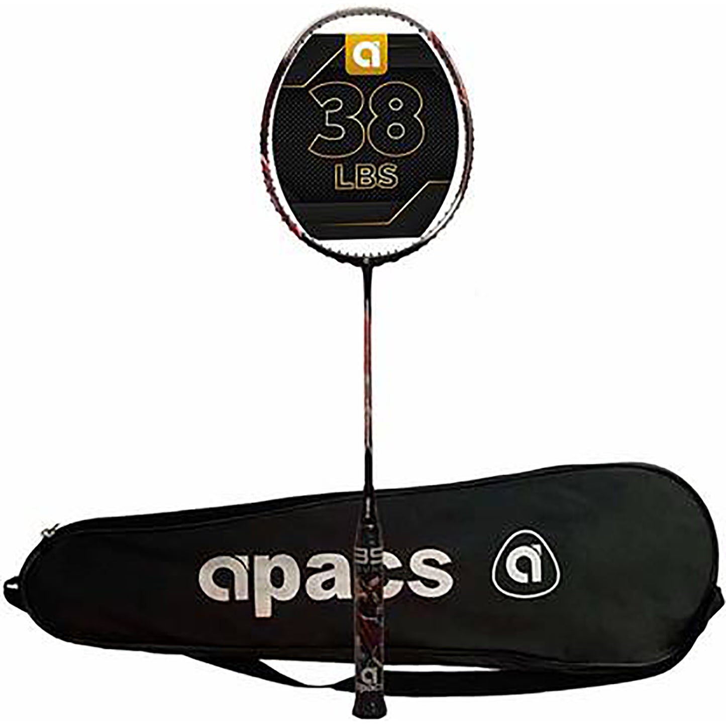 APACS Turbo Power 996 Graphite Badminton Racquet – Unstrung, 38 LBS Mega Tension, Lightweight Smash Control Racquet with Full Cover for All-Round Play - Best Price online Prokicksports.com