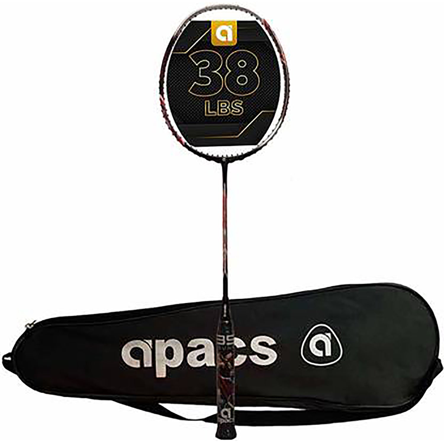 APACS Turbo Power 996 Graphite Badminton Racquet – Unstrung, 38 LBS Mega Tension, Lightweight Smash Control Racquet with Full Cover for All-Round Play - Best Price online Prokicksports.com
