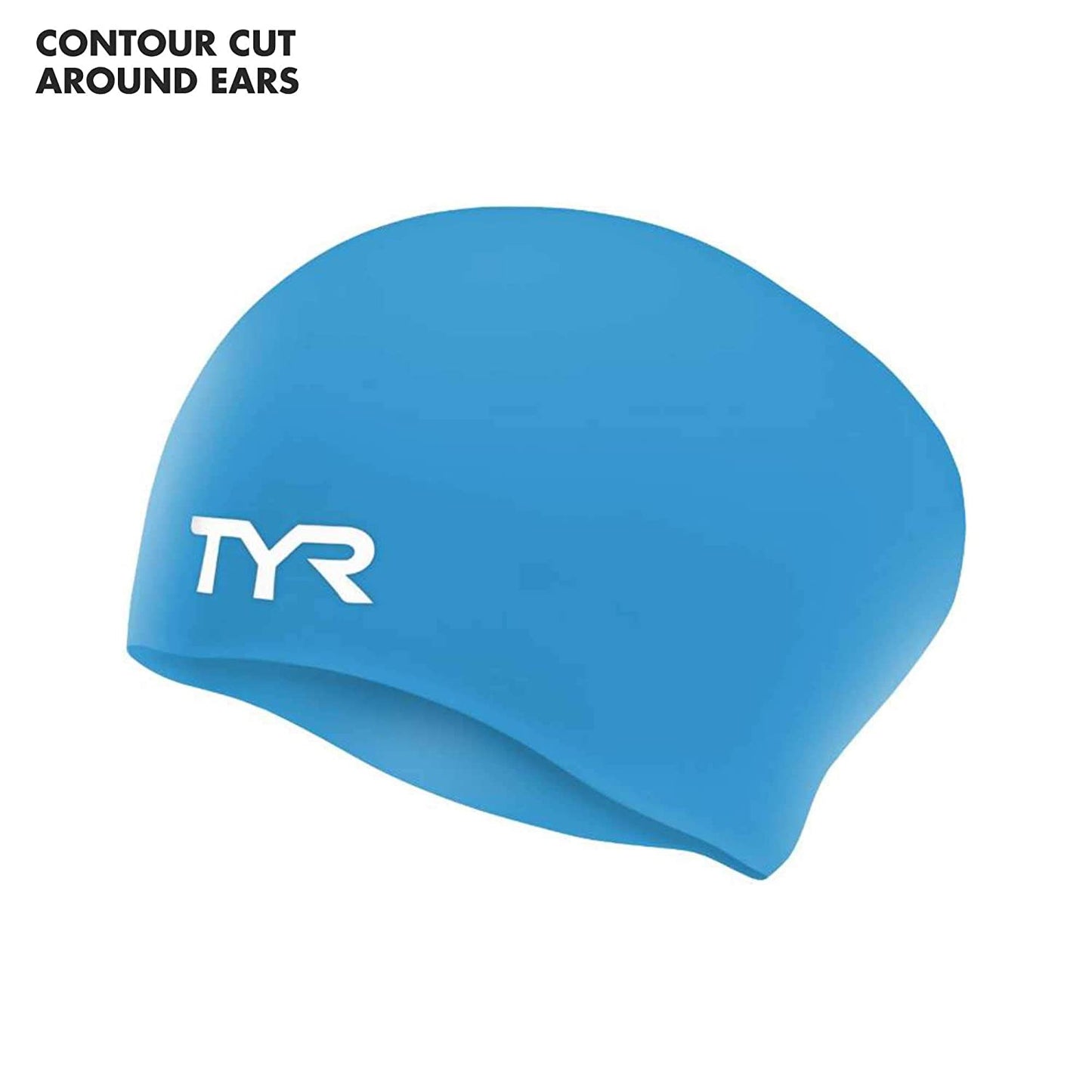 TYR Long Hair Silicone Swim Cap, Black - Adult - Best Price online Prokicksports.com
