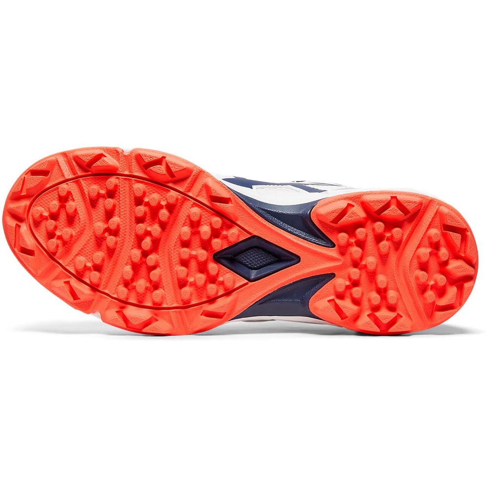 ASICS Unisex Kid’s White/Blue Cricket Shoes – Lightweight Cushioned Sports Shoes with Superior Grip, Breathability & Support for Junior Cricketers - Best Price online Prokicksports.com