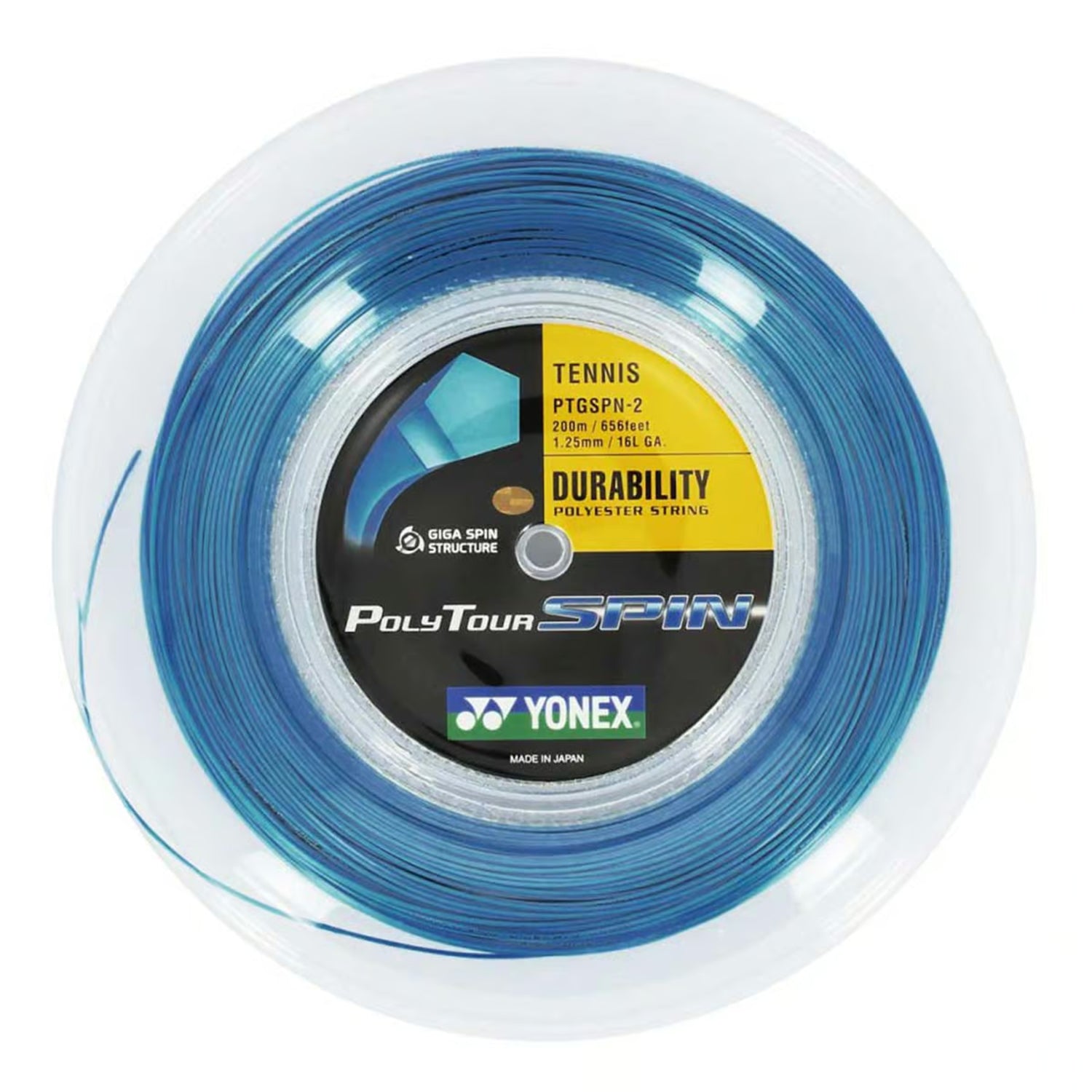 YONEX Poly Tour Spin Tennis String Reel (Cobalt Blue)