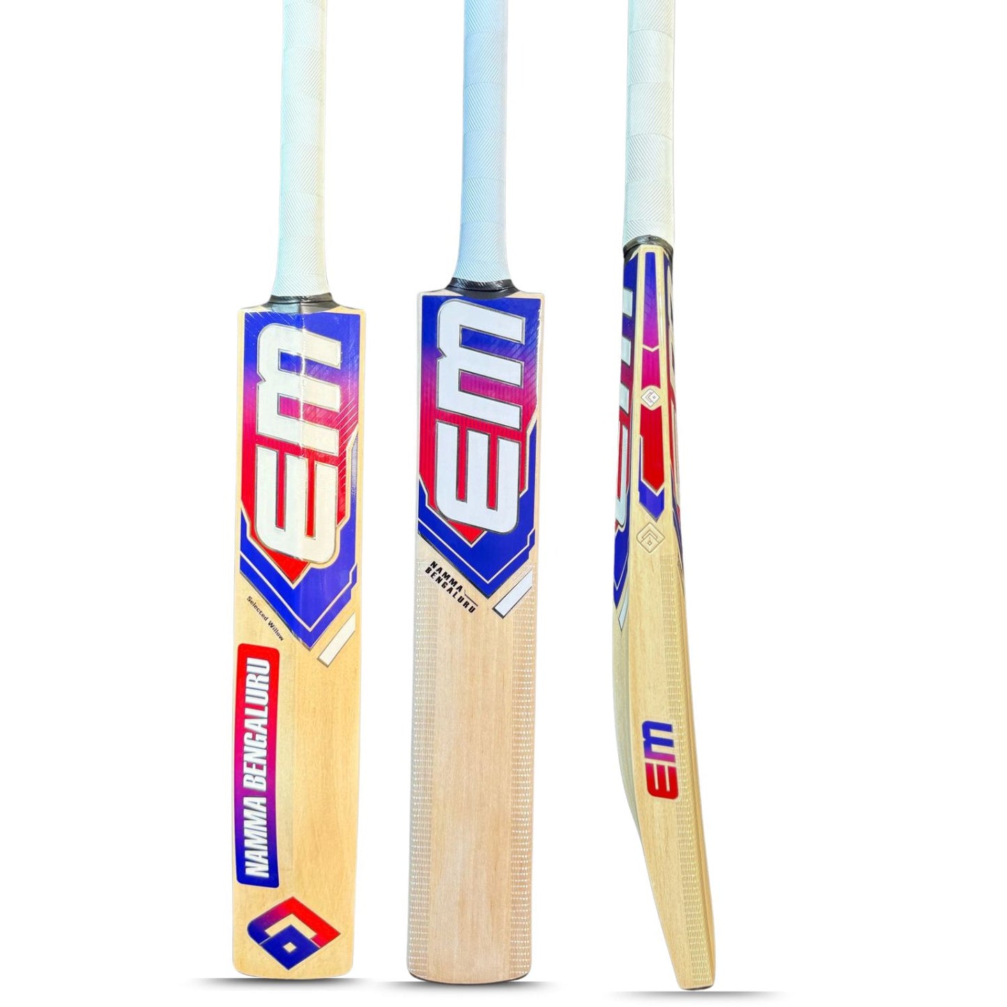 EM Namma Bengaluru Kashmir Willow Cricket Bat - SH | Handcrafted Bat for Leather Ball Cricket - Best Price online Prokicksports.com