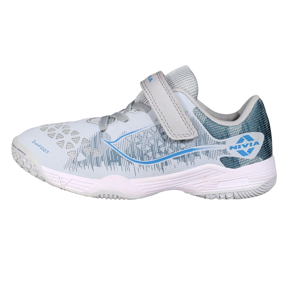 NIVIA Hy Court 3.0 Kid's Badminton Shoes – Mesh & TPU Upper, Duofoam Cushion, Non-Marking Rubber Sole | Lightweight Comfort | For Indoor Badminton & Fast-Paced Court Sports - Best Price online Prokicksports.com